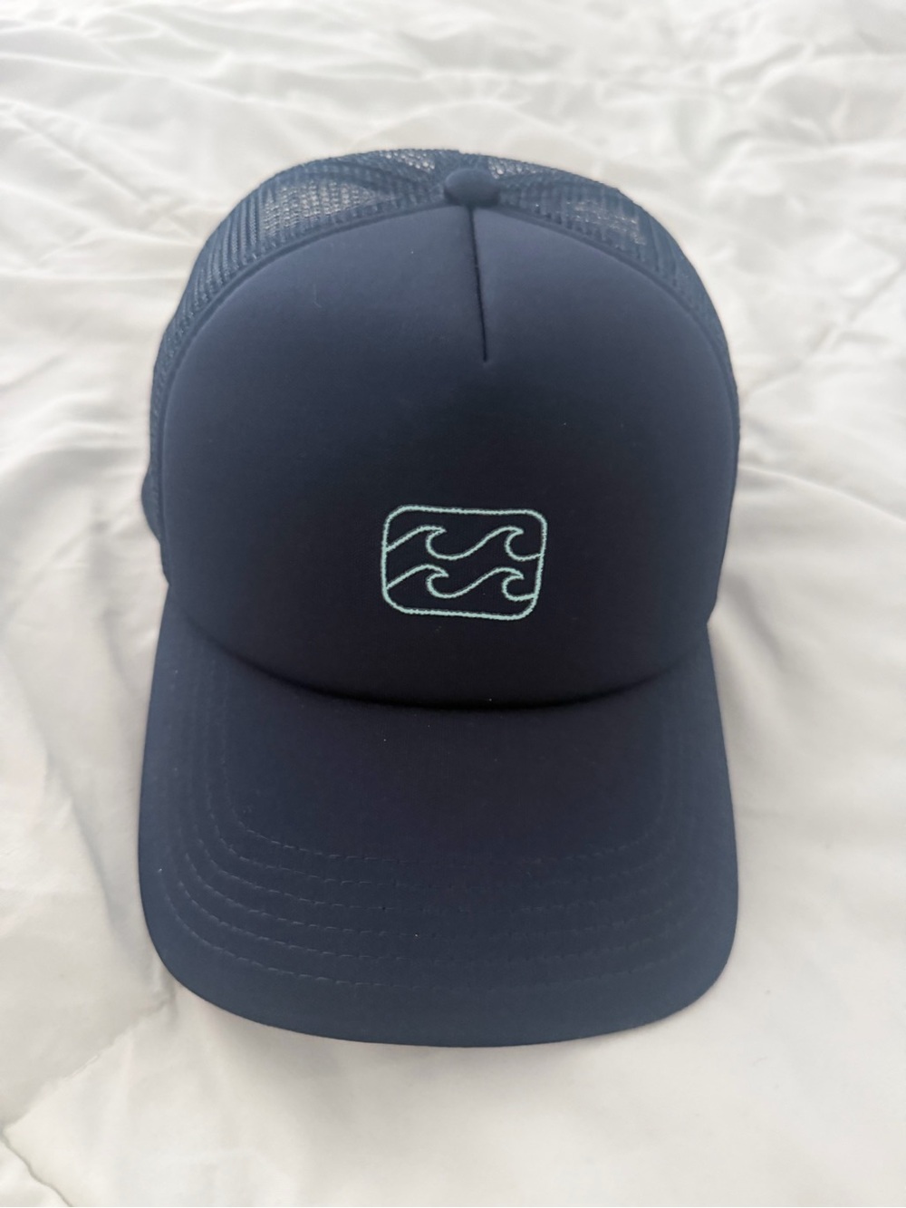 Billabong Navy Trucker Hat with Mint Wave Logo